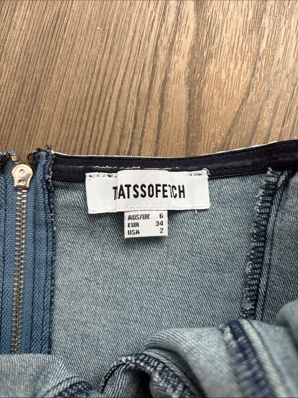 That’s so fetch Denim Corset tube top Panel - Light Blue - Picture 2 of 3